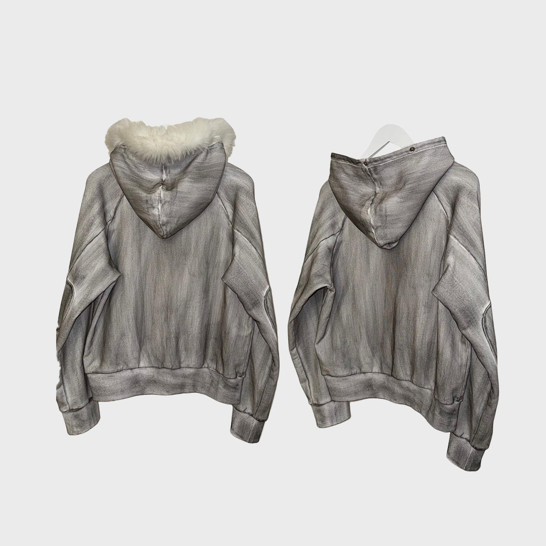 SIBERIA FUR ZIP HOODIE