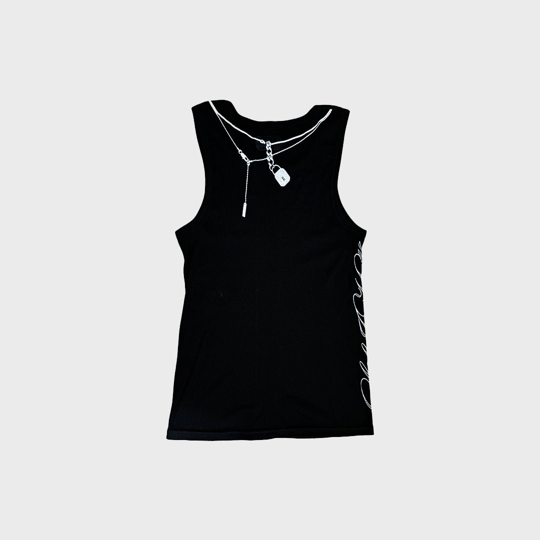 CHAIN TANK TOP BLACK/WHITE