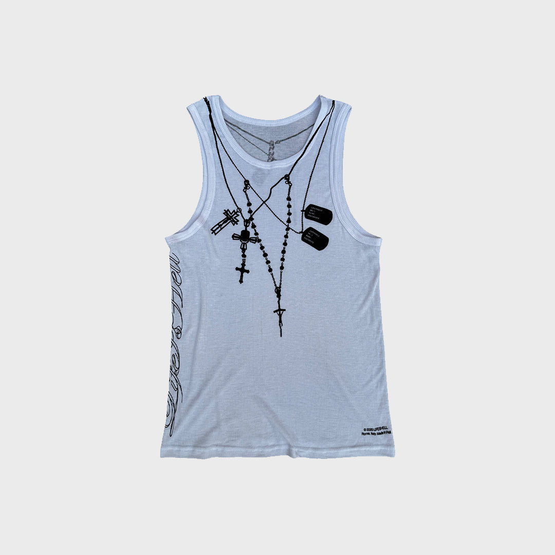 CHAIN TANK TOP BLACK/WHITE