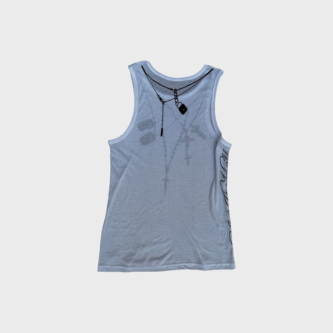 CHAIN TANK TOP BLACK/WHITE
