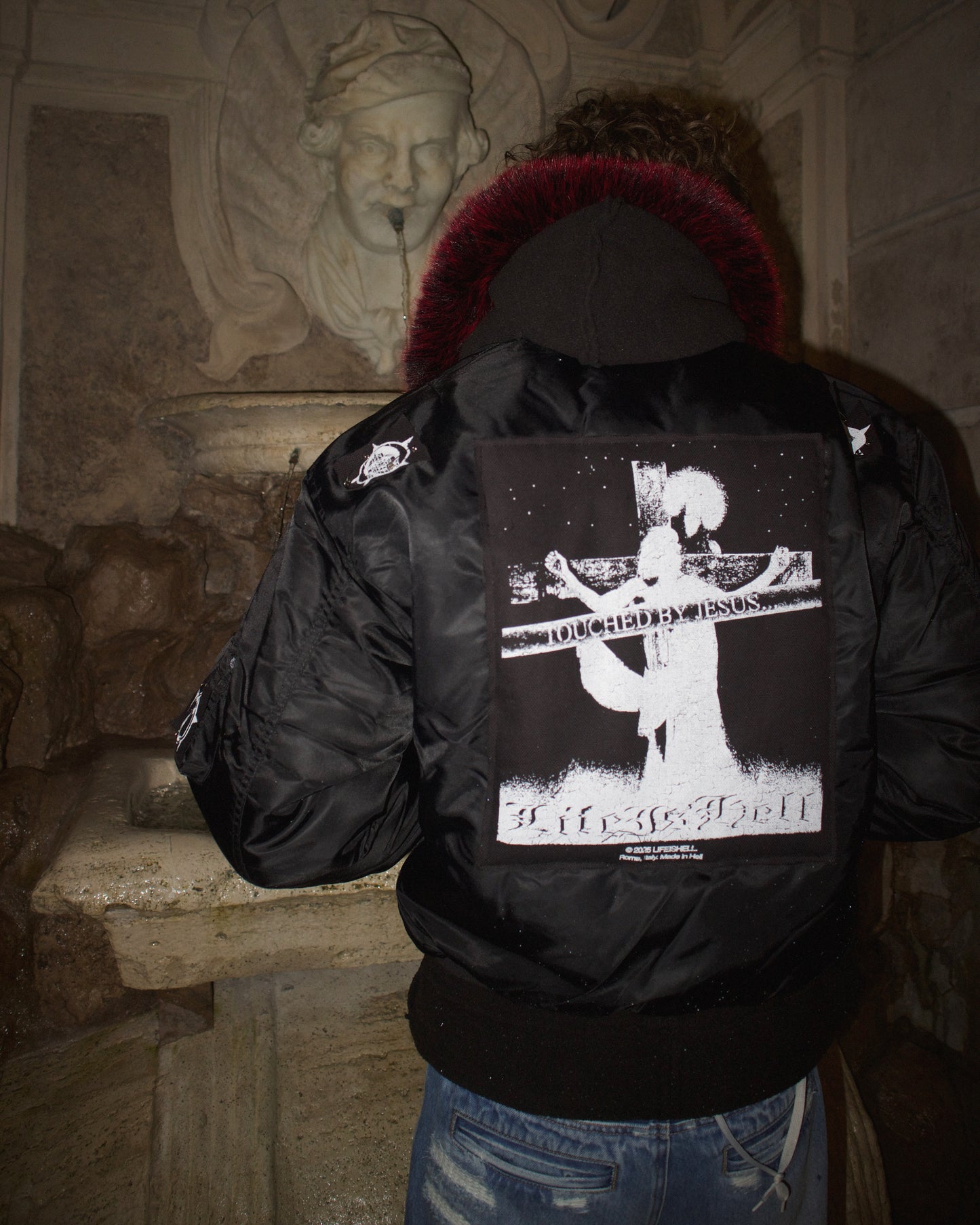 PATCHWORK MA-1 BOMBER JACKET BLACK