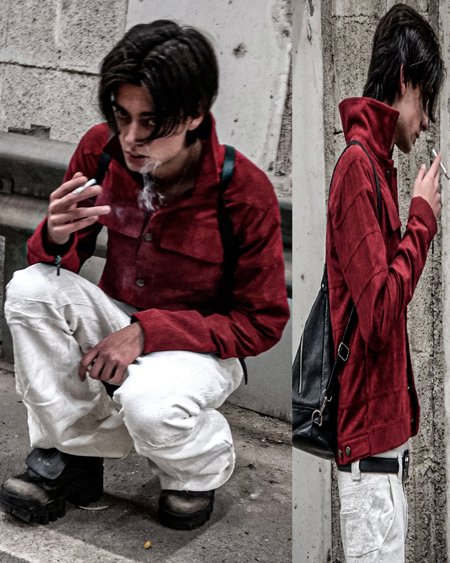 CORDUROY HAGI FANCY RED JACKET