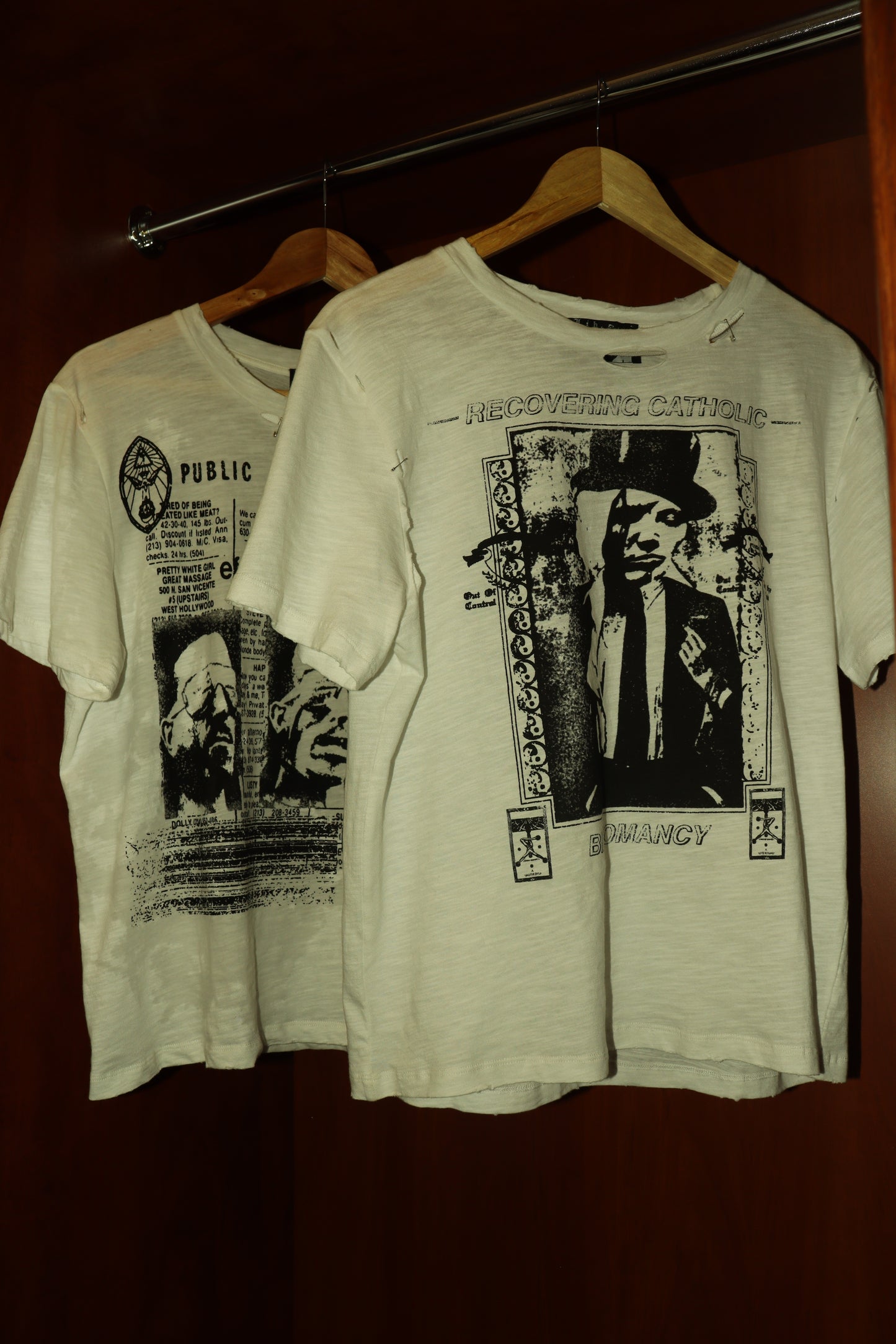 RECOVERING CATHOLIC SLUB COTTON T-SHIRT