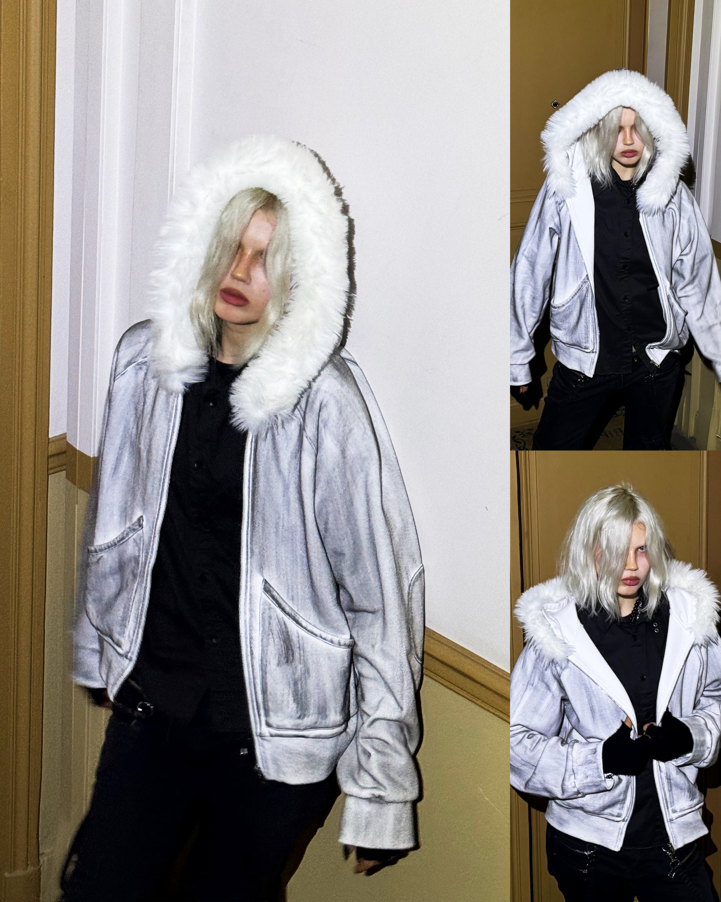 SIBERIA FUR ZIP HOODIE