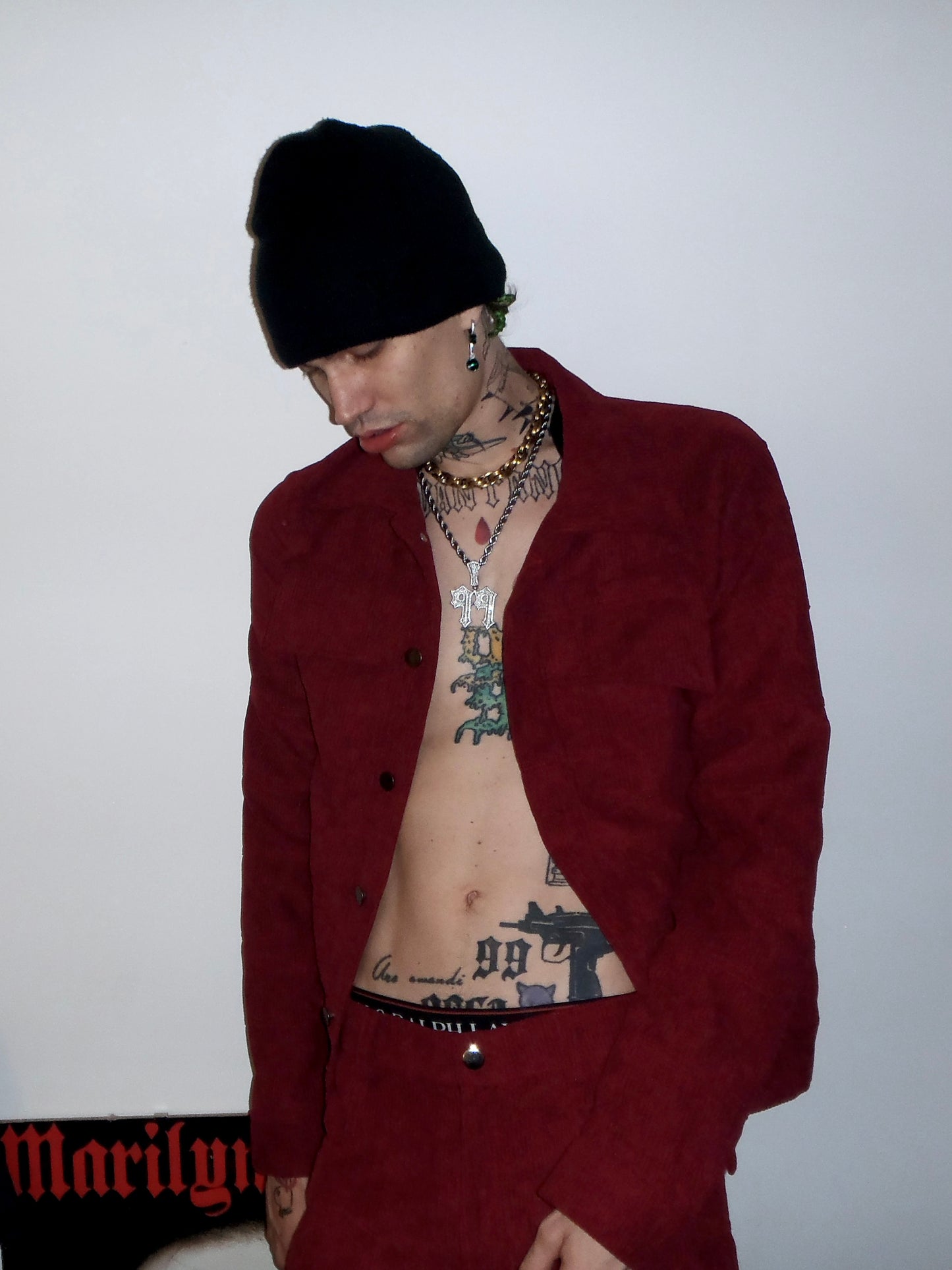 CORDUROY HAGI FANCY RED JACKET