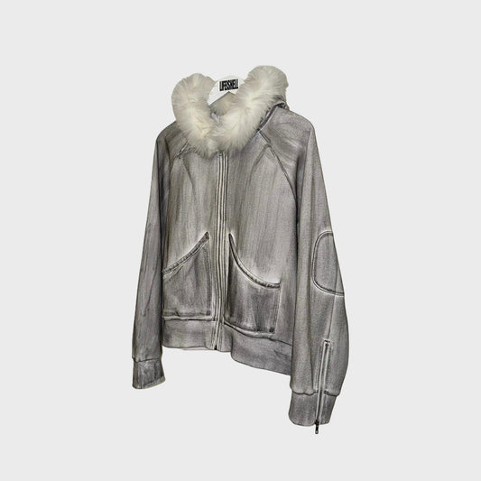 SIBERIA FUR ZIP HOODIE