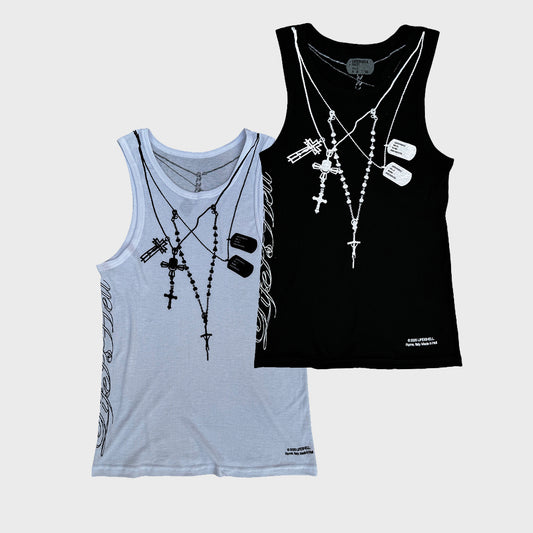 CHAIN TANK TOP BLACK/WHITE