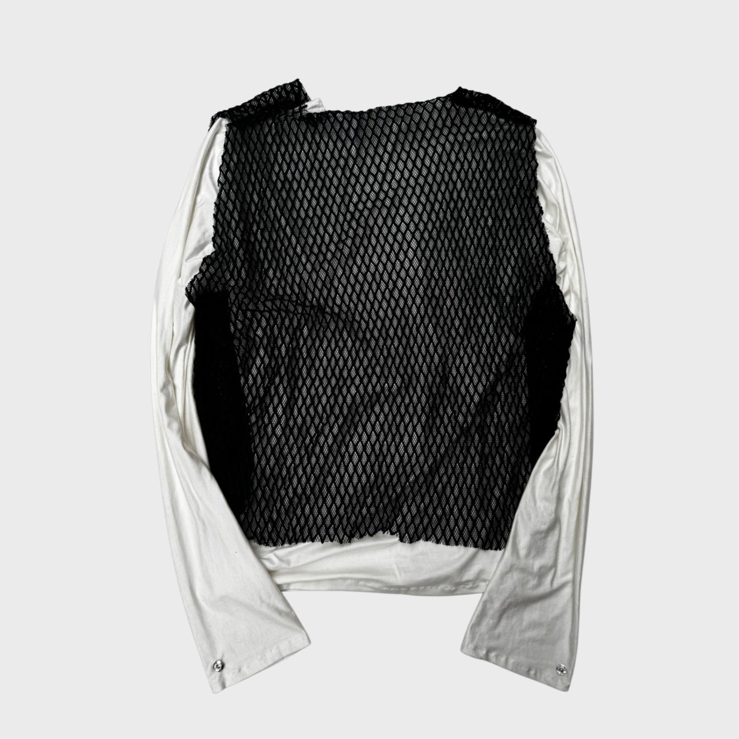 ARTISANAL FISHNET LONG SLEEVE WHITE