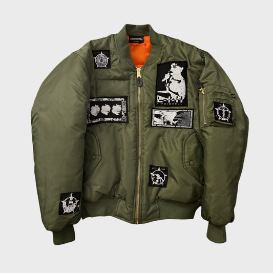 PATCHWORK MA-1 BOMBER JACKET GREEN