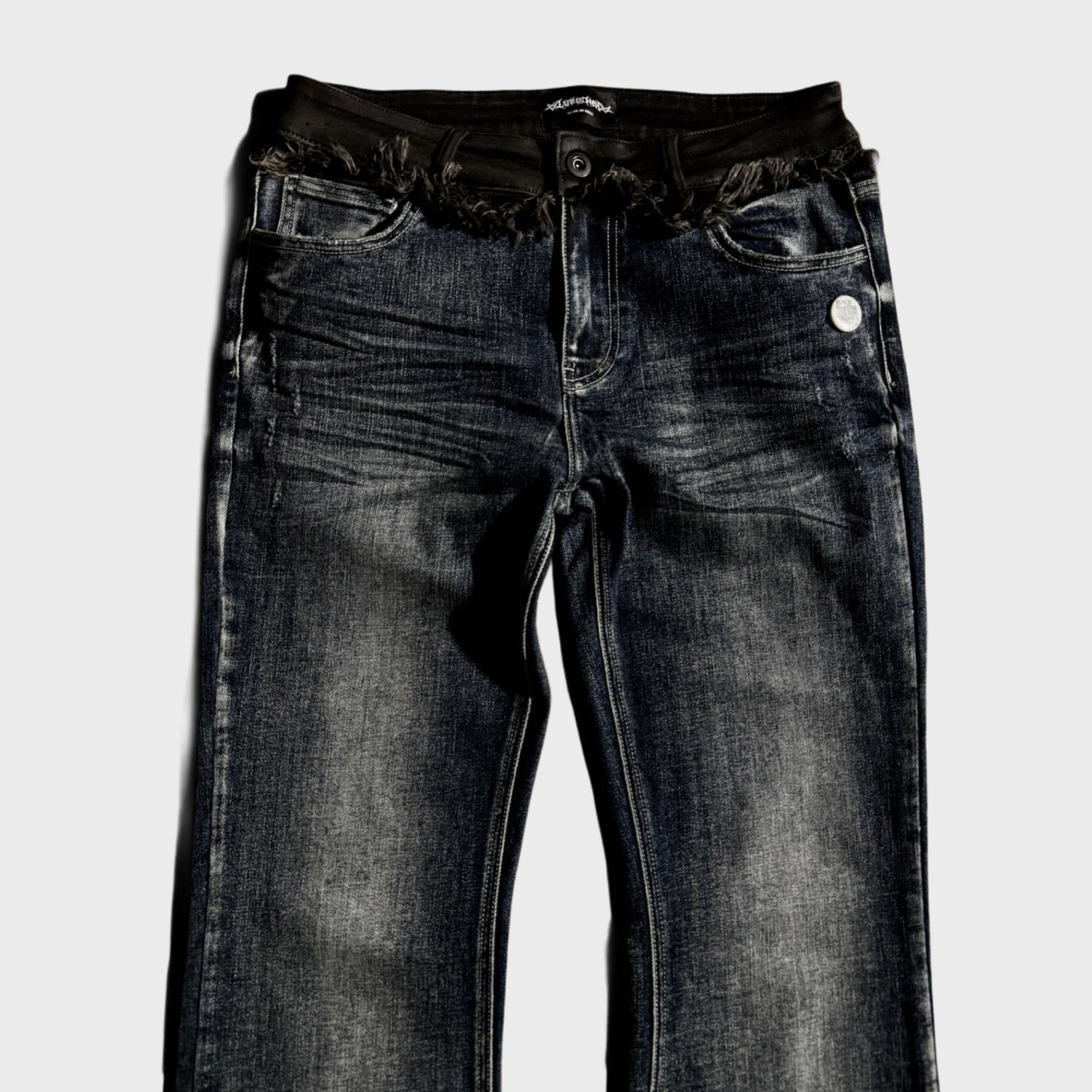 “REVIVAL” BLUE BOOTCUT DENIM