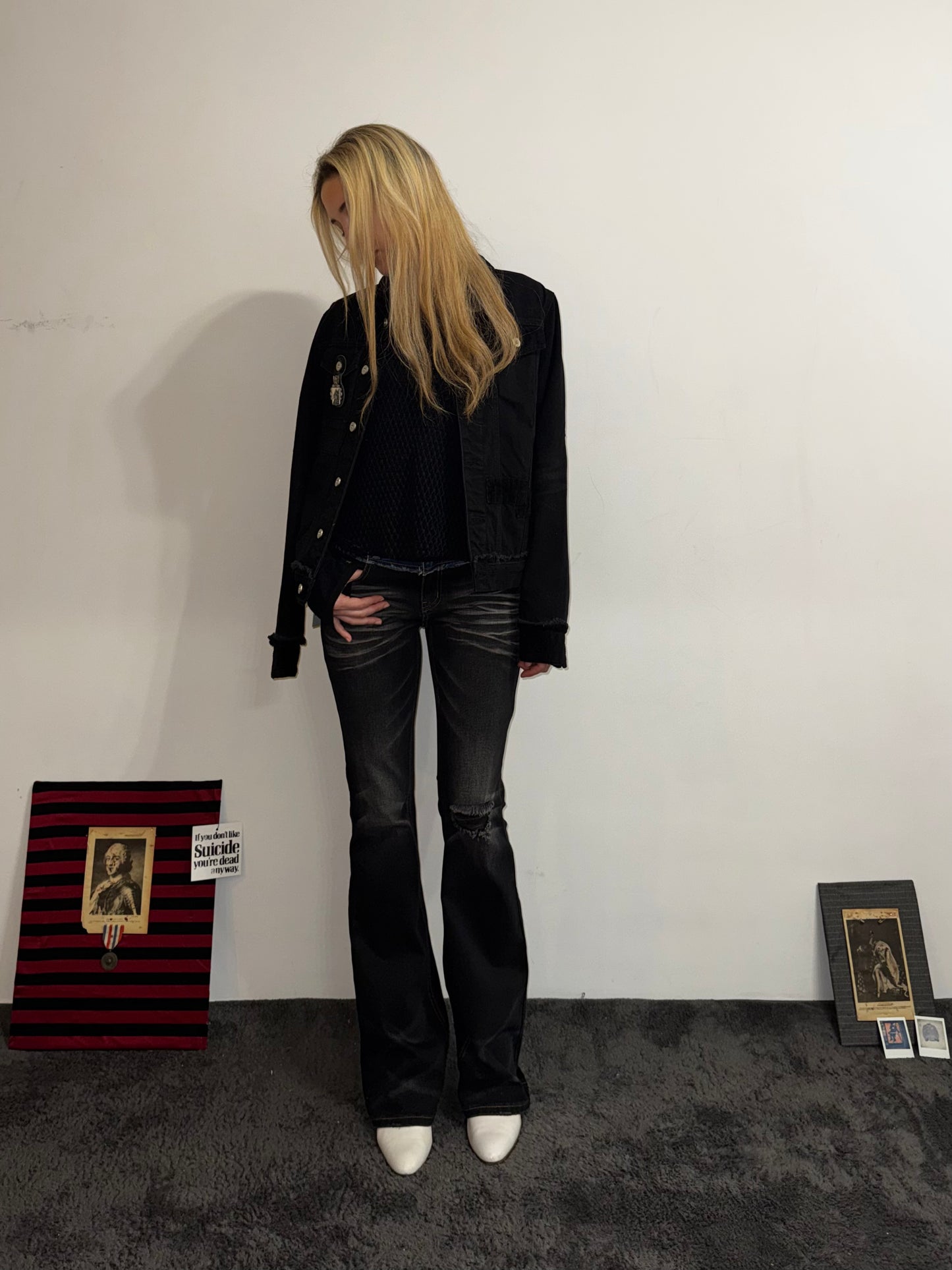 “REVIVAL” BLACK BOOTCUT DENIM