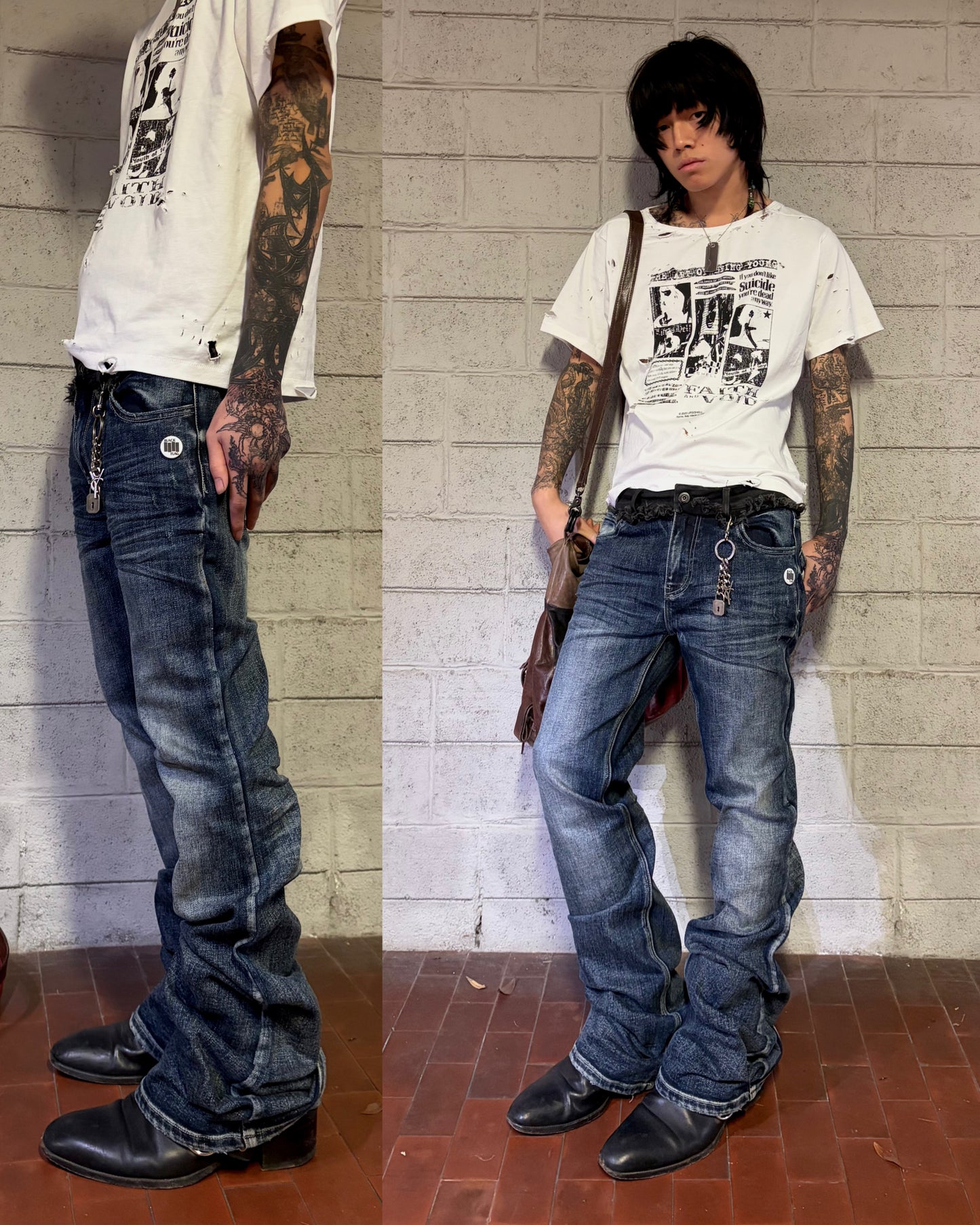 “REVIVAL” BLUE BOOTCUT DENIM