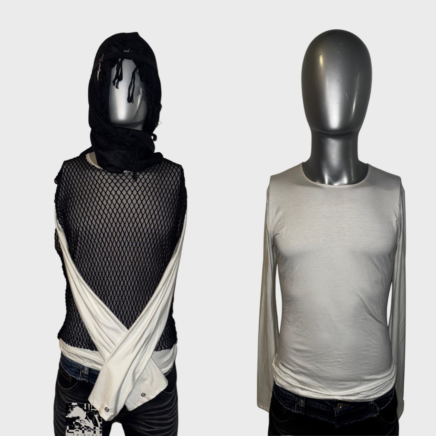 ARTISANAL FISHNET LONG SLEEVE WHITE