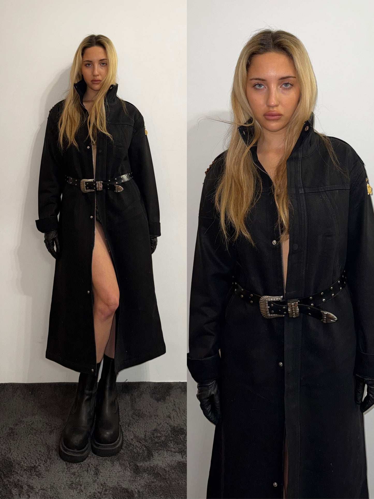 DRACULA LONG DENIM COAT