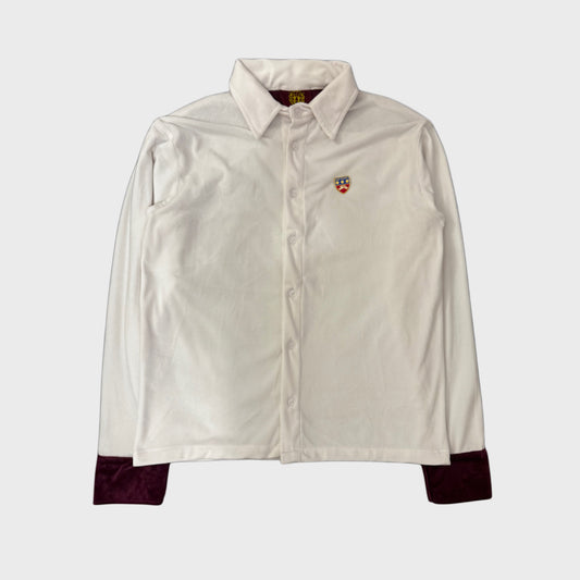 VELVET WHITE BUTTONS SHIRT