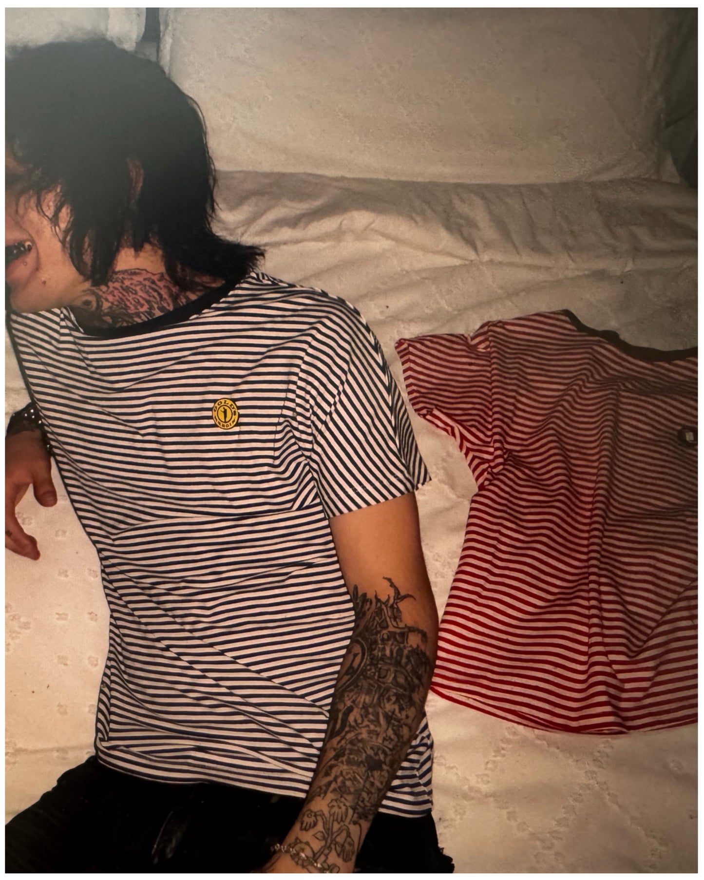 STRIPED THIN COTTON T-SHIRT