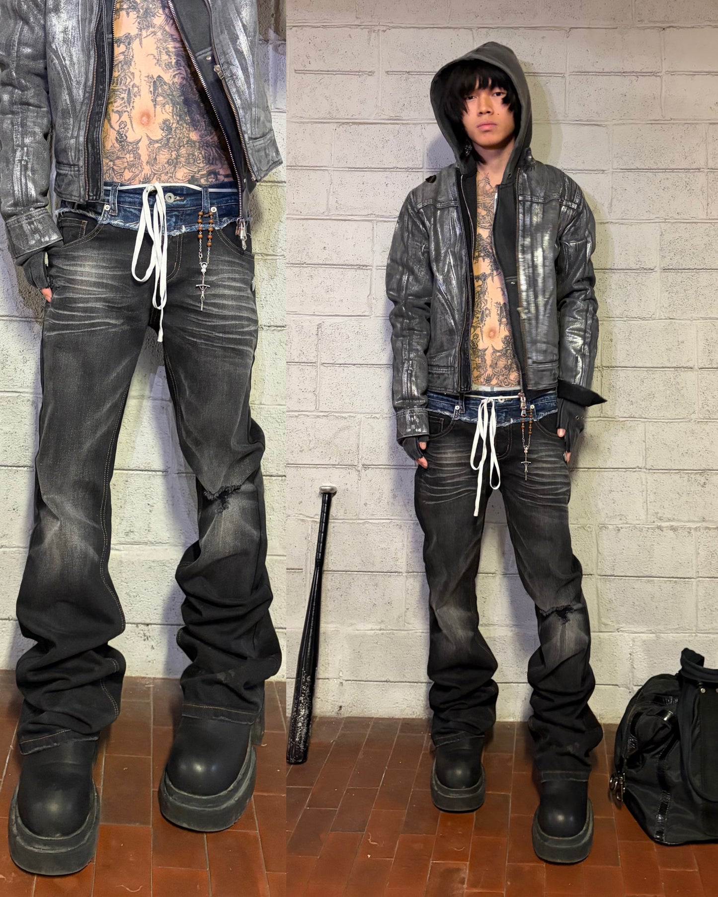 “REVIVAL” BLACK BOOTCUT DENIM