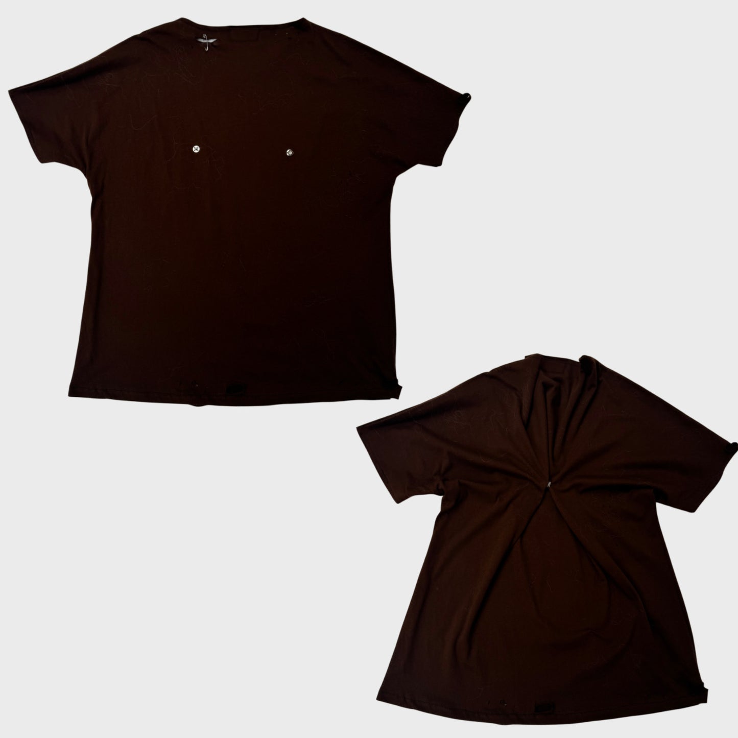 ARTISANAL BROWN PRINT T-SHIRT