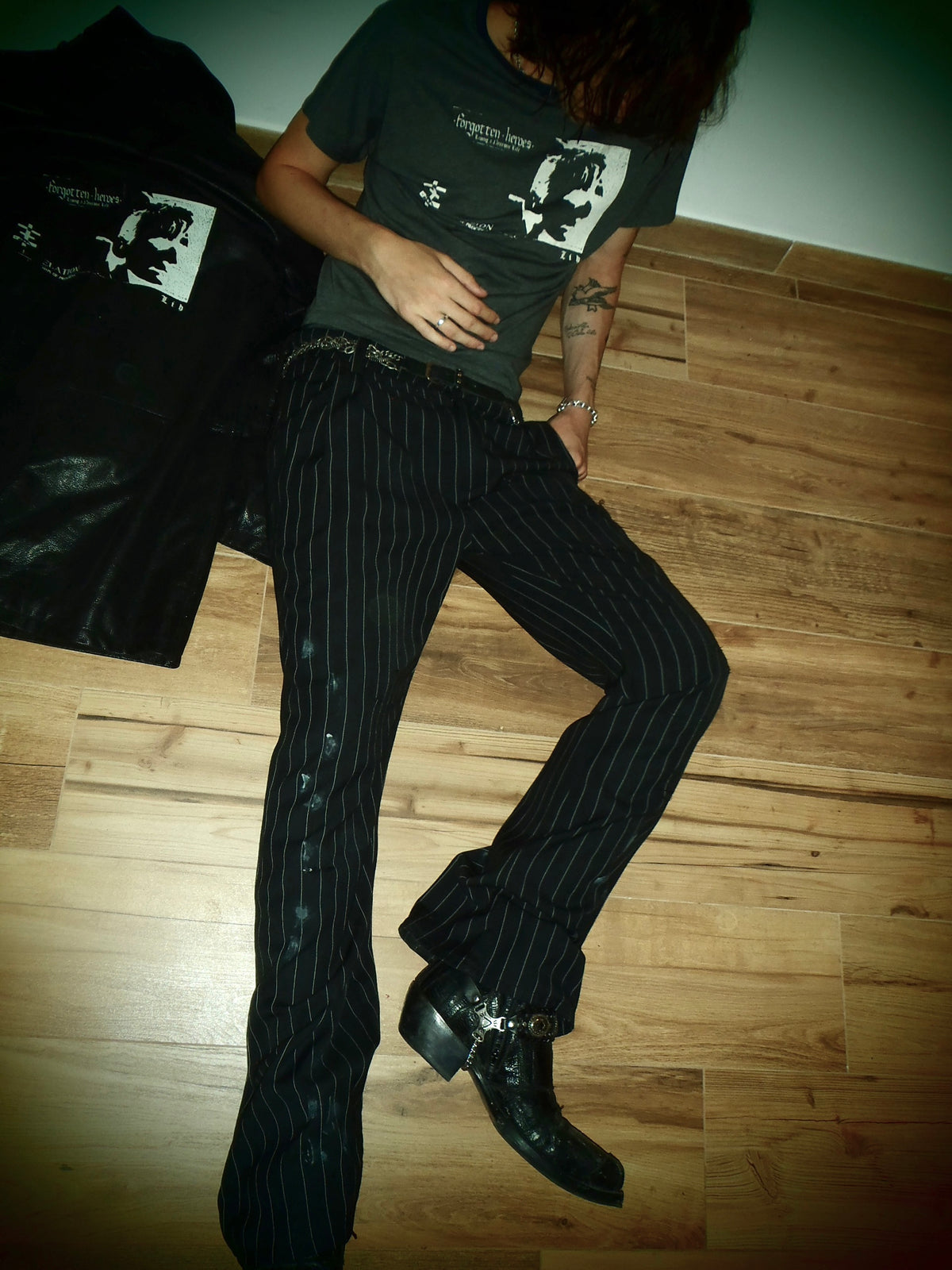 THE DAPPER DON PINSTRIPE RELAXED TROUSERS