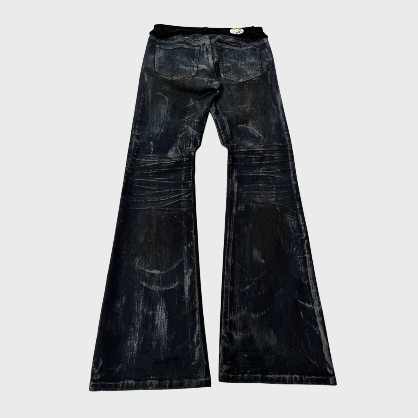 REVIVAL WAX COATED NOIR BOOTCUT DENIM