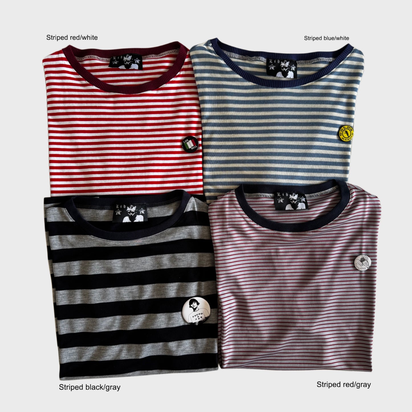STRIPED THIN COTTON T-SHIRT