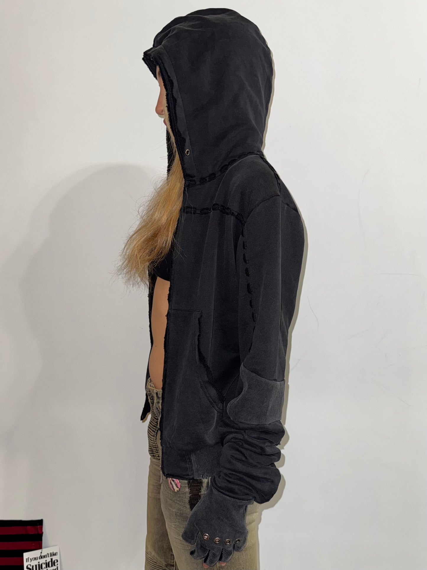 ARCH BOXER ZIP HOODIE AGED BLACK