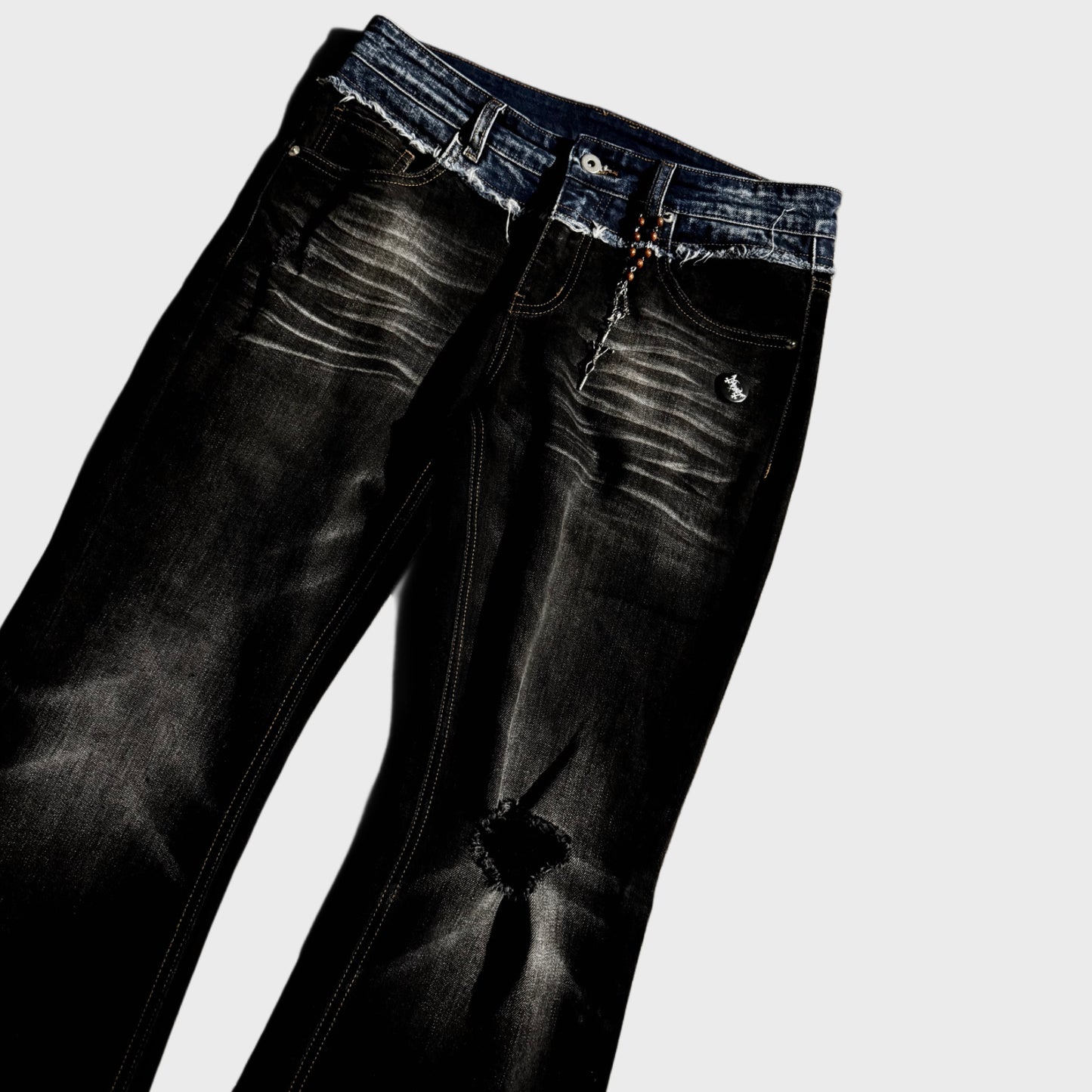 “REVIVAL” BLACK BOOTCUT DENIM