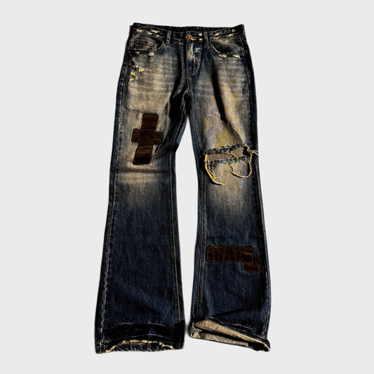 “1984” USED PATCHWORK RELAXED DENIM