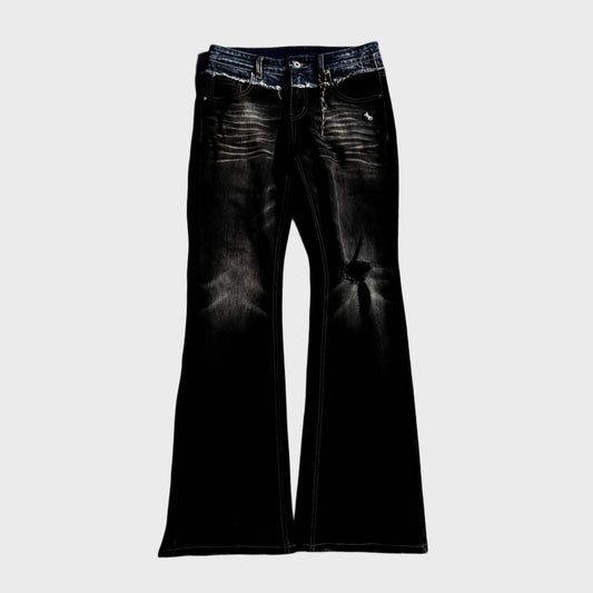 “REVIVAL” BLACK BOOTCUT DENIM