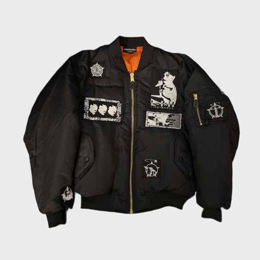 PATCHWORK MA-1 BOMBER JACKET BLACK