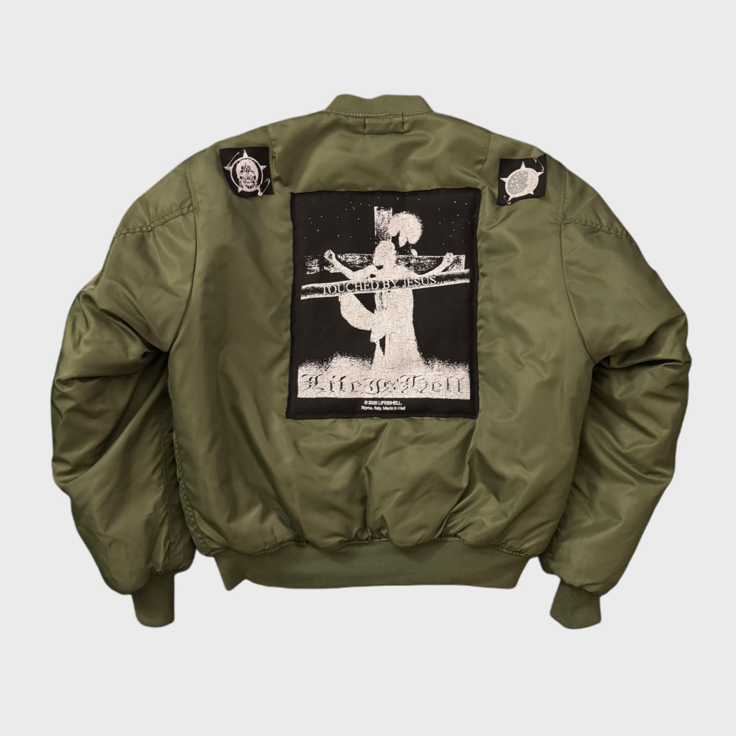 PATCHWORK MA-1 BOMBER JACKET GREEN