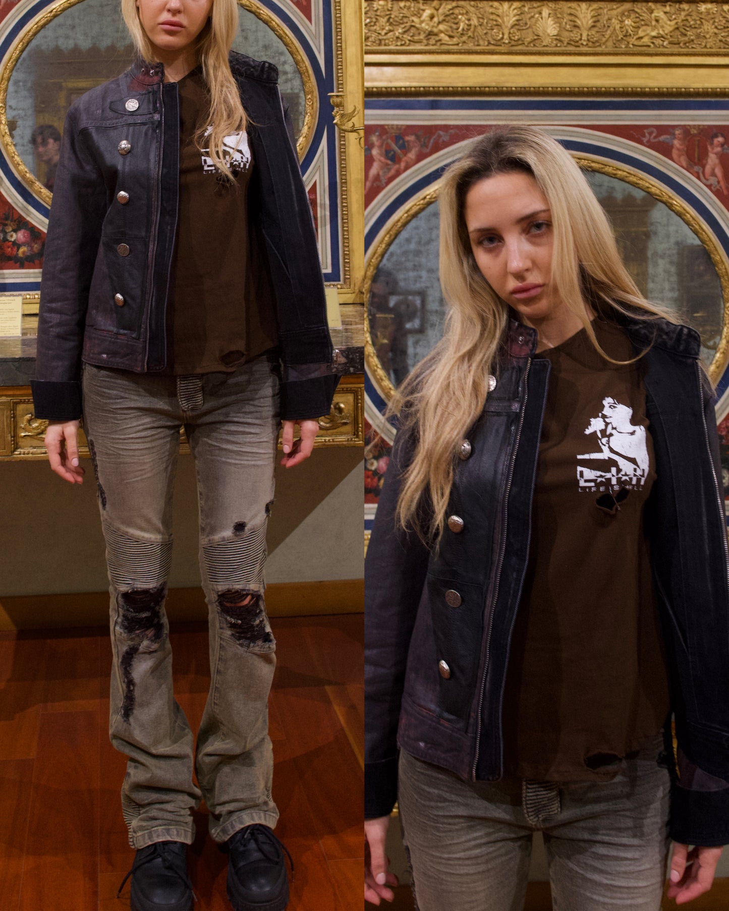 ATELIER NAPOLEON LAMBSKIN LEATHER JACKET