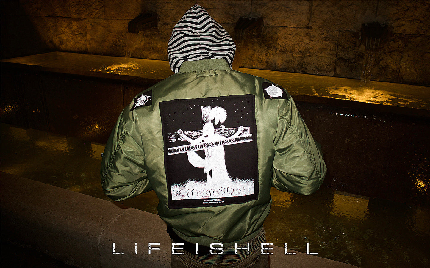 PATCHWORK MA-1 BOMBER JACKET GREEN