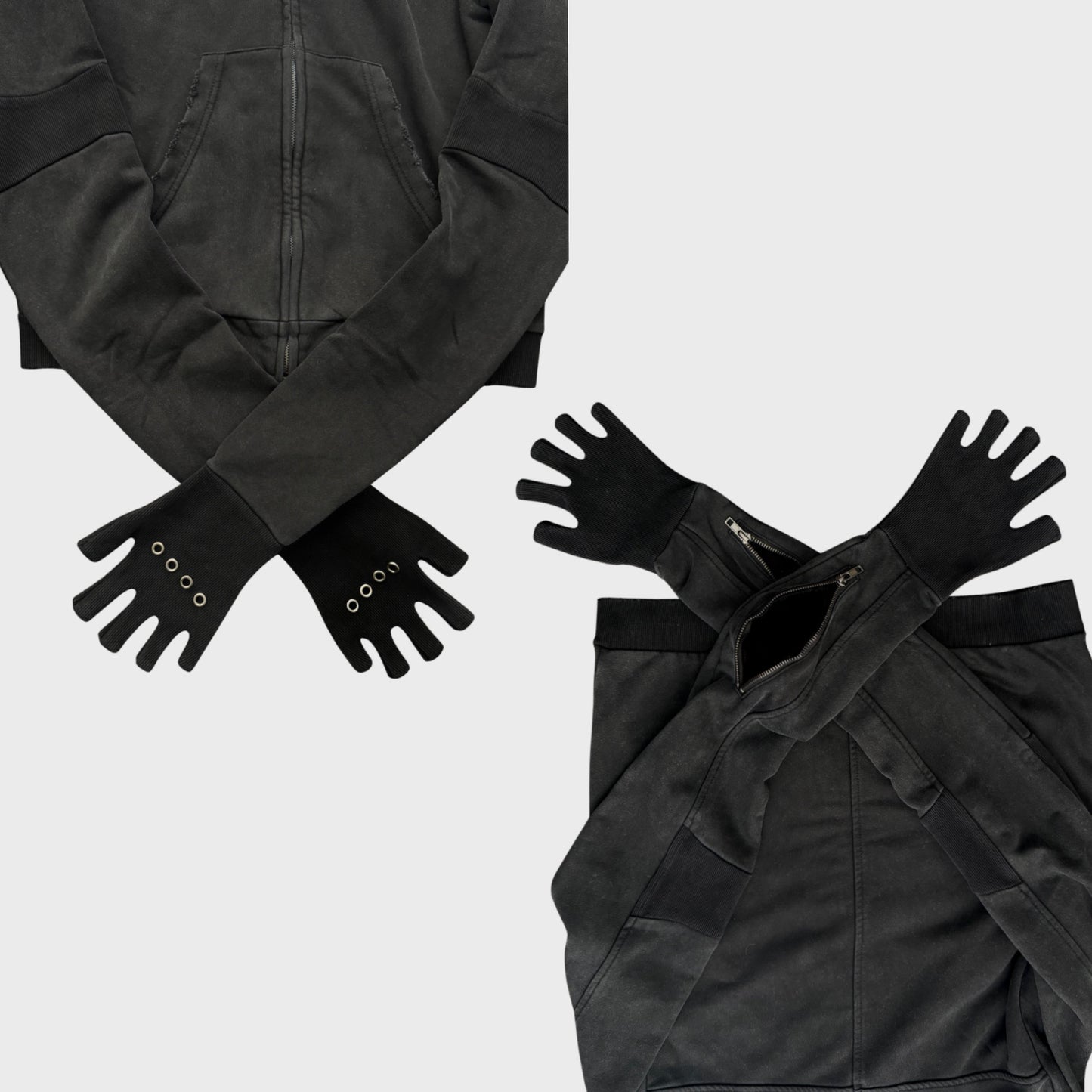 ARCH BOXER ZIP HOODIE AGED BLACK