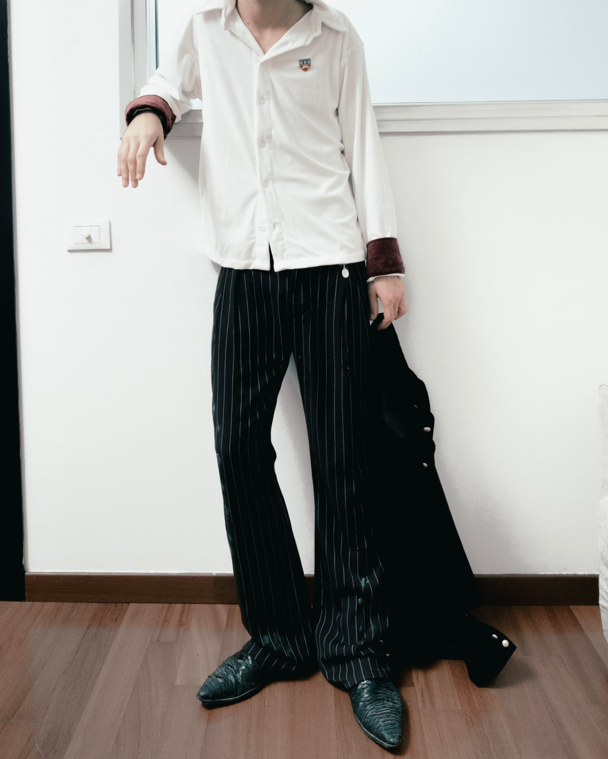 THE DAPPER DON PINSTRIPE RELAXED TROUSERS