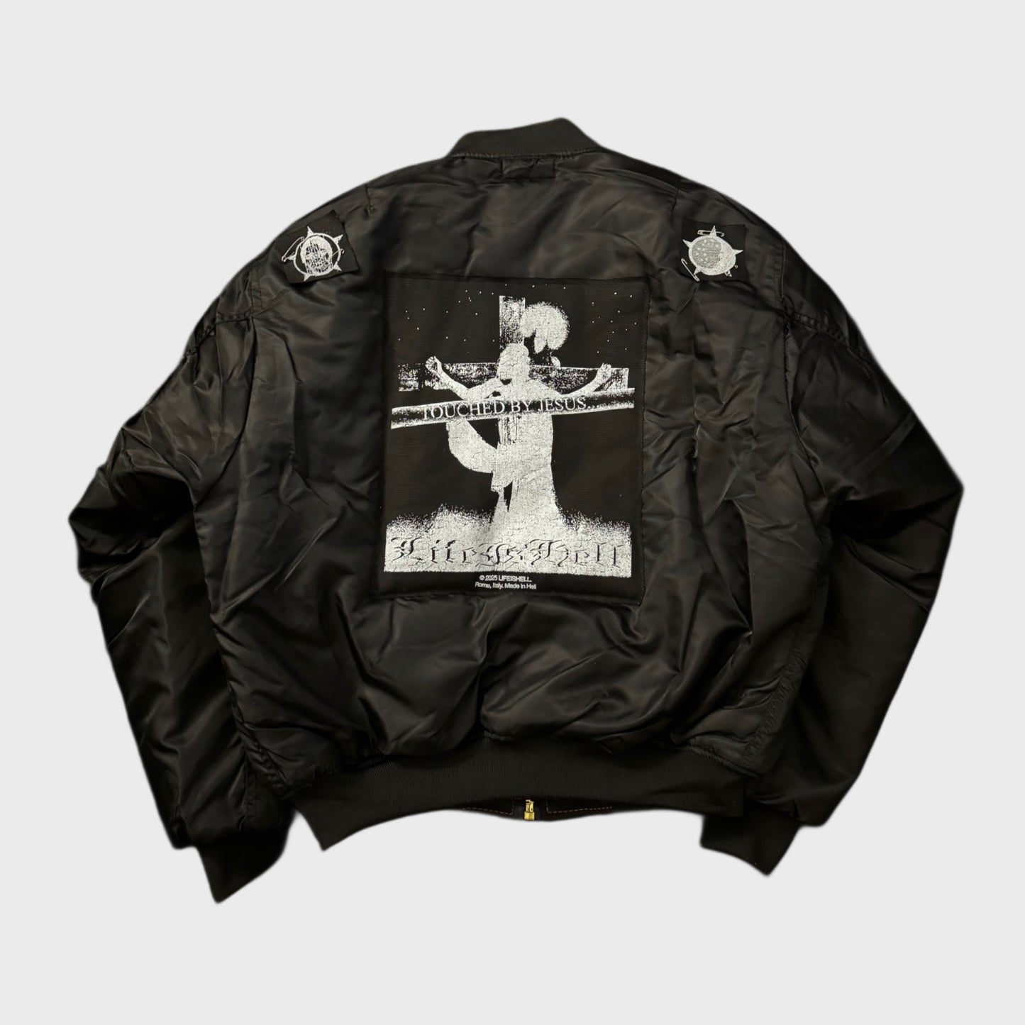 PATCHWORK MA-1 BOMBER JACKET BLACK