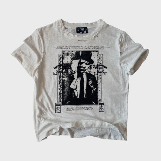 RECOVERING CATHOLIC SLUB COTTON T-SHIRT