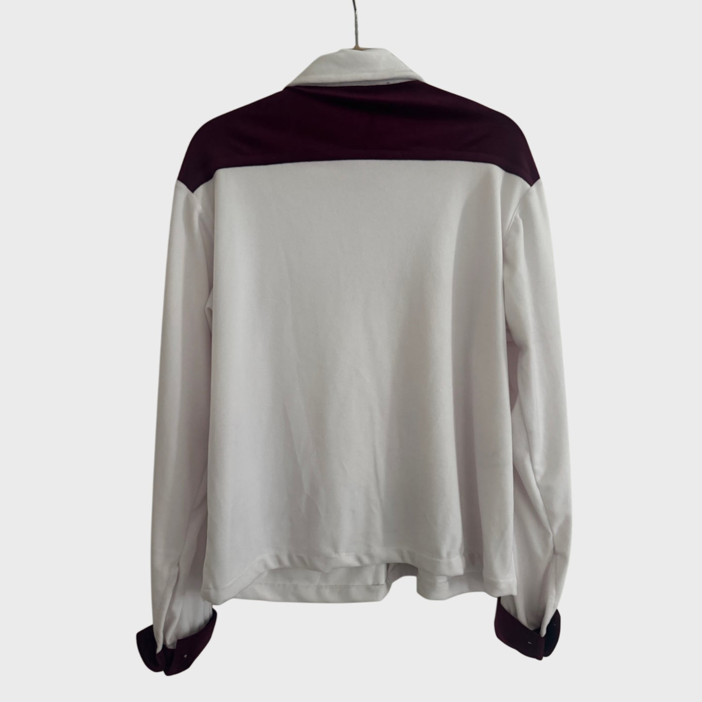 VELVET WHITE BUTTONS SHIRT