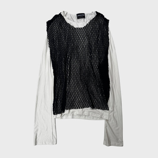 ARTISANAL FISHNET LONG SLEEVE WHITE