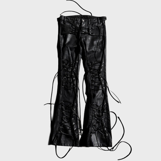 “RUNWAY” LACEUP WAX DENIM