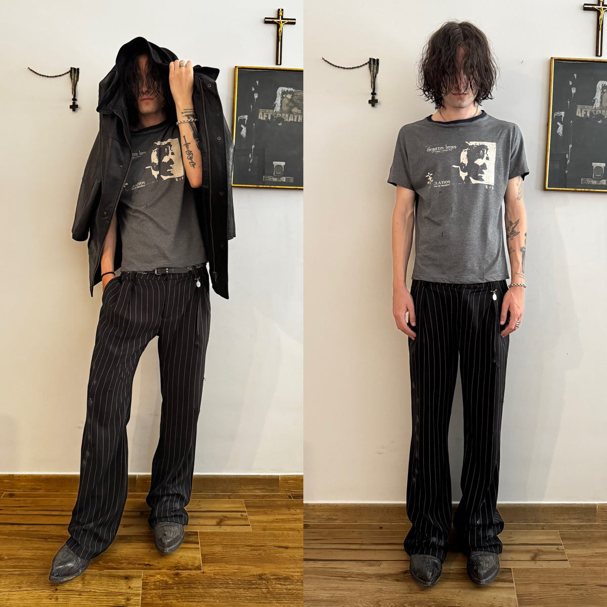 THE DAPPER DON PINSTRIPE RELAXED TROUSERS